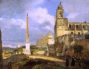 Francois-Marius Granet The Church of Trinita dei Monti in Rome Spain oil painting artist